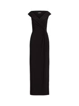 Ralph Lauren Leonidas Floor Length Column Gown Maxi Dress - Black - UK 20