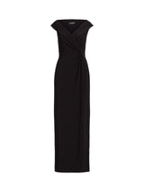 Ralph Lauren Leonidas Womens Lined Floor Length Column Gown - Size 10 Black