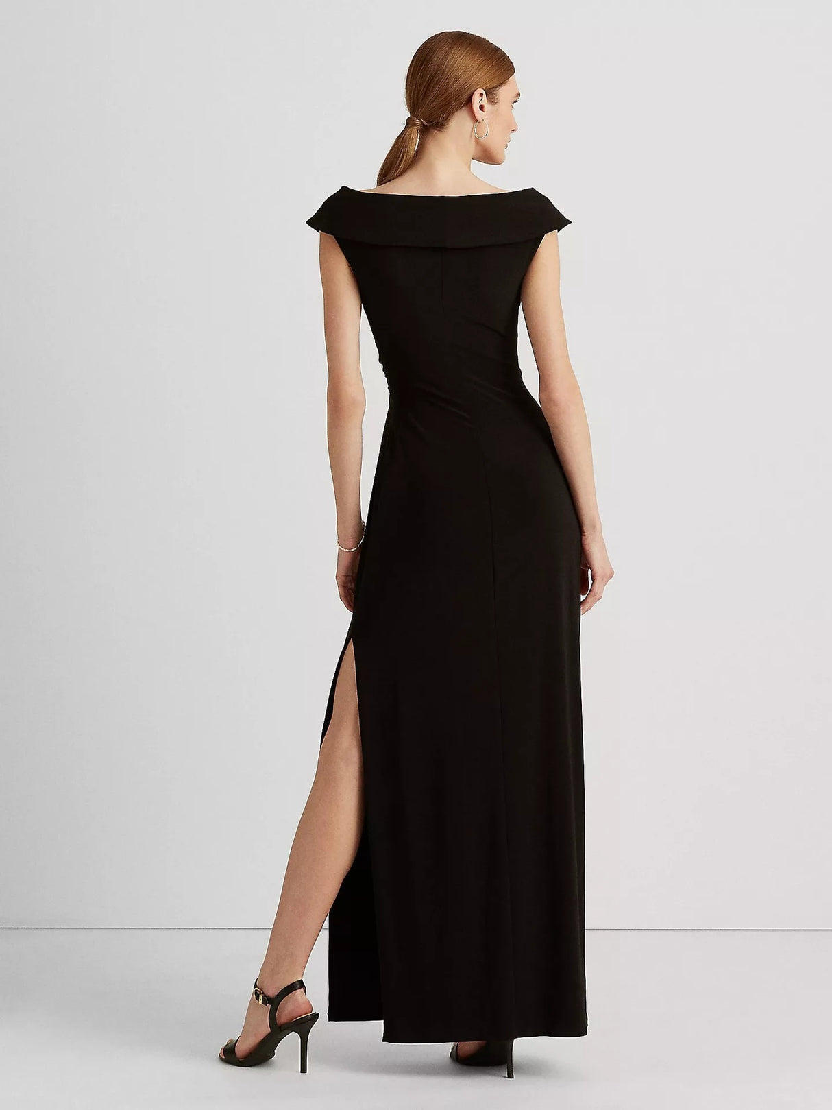 Ralph Lauren Leonidas Floor Length Column Gown Mxi Dress - Black - UK 8