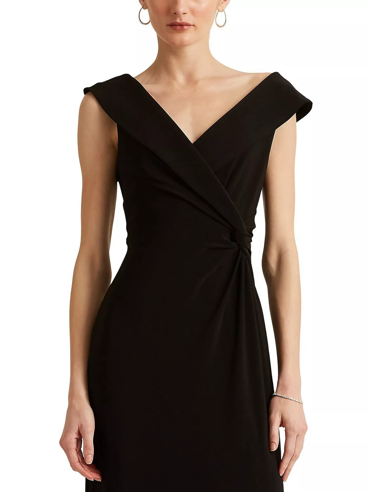 Ralph Lauren Leonidas Floor Length Column Gown Mxi Dress - Black - UK 8