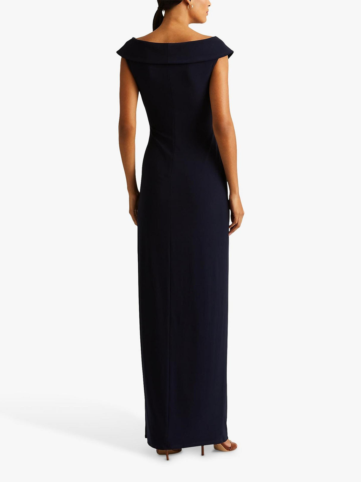 Ralph Lauren Leonidas Womens Polyester Floor Length Column Gown - Size 14