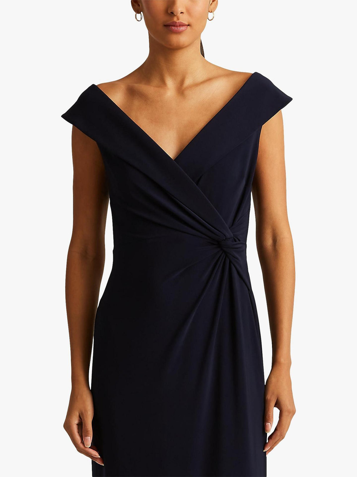 Ralph Lauren Leonidas Womens Polyester Floor Length Column Gown - Size 14