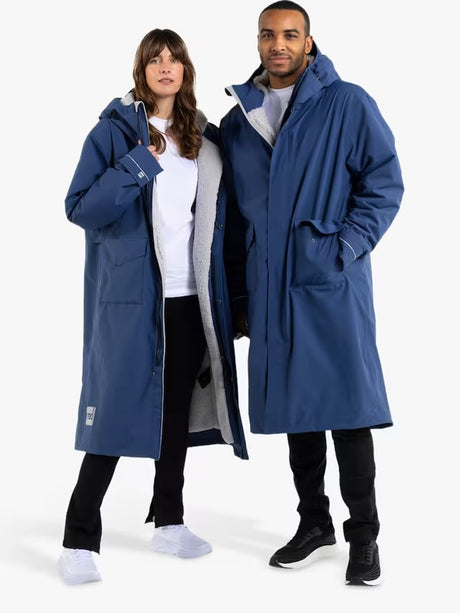 Red Unisex EVO Pro Slimline Waterproof Changing Robe Jacket - Blue - Small