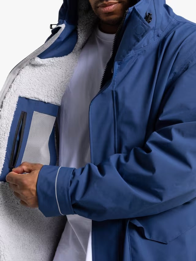 Red Unisex EVO Pro Slimline Waterproof Changing Robe Jacket - Blue - Small