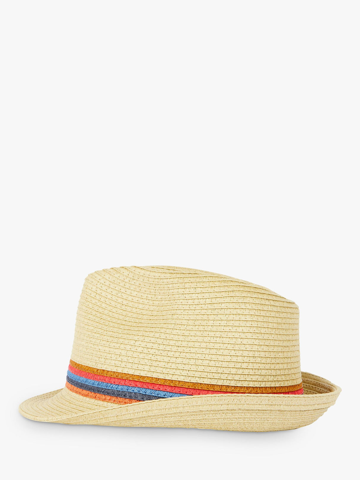 Paul Smith Artist Stripe Woven Paper Straw Trilby Hat - Large - Natural