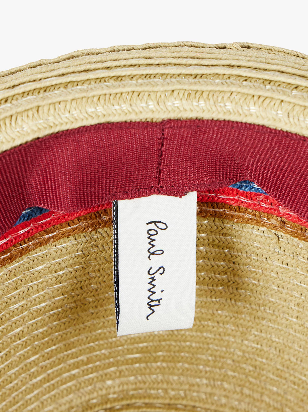 Paul Smith Artist Stripe Woven Paper Straw Trilby Hat - Large - Natural