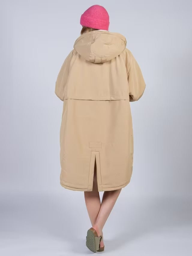 Cape Cove Cowrie Water Repellent Fleece Lined Changing Coat - Stone - Small