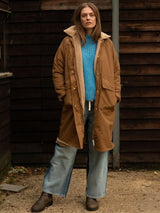 Cape Cove Women's Embrace Water Resistant Sherpa Lined Coat - Brown - Small