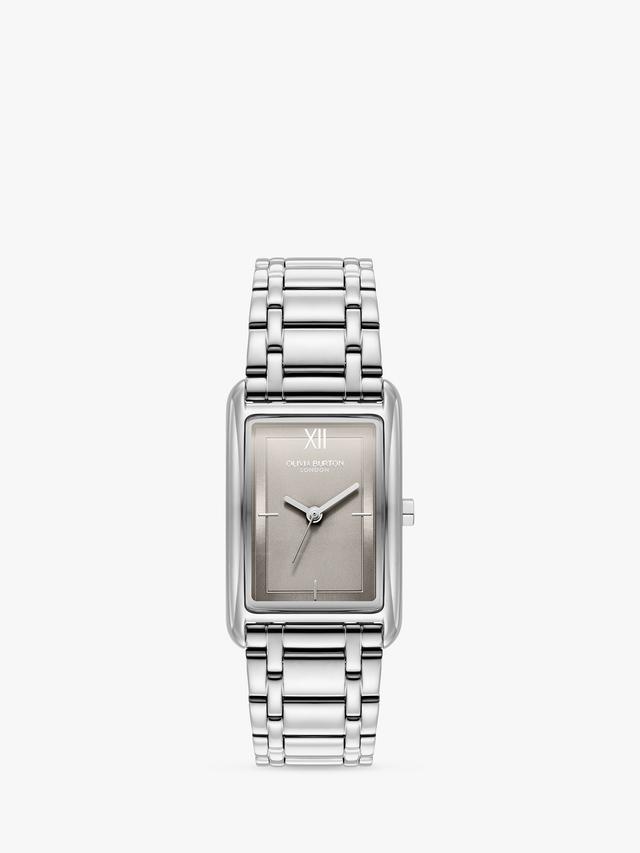 Olivia Burton 24000194 Women's Grove Bracelet Strap Watch - Silver/Grey