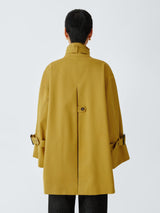 John Lewis A-Line Mac Women's High-Neck Lightweight Zip Coat Yellow - Large