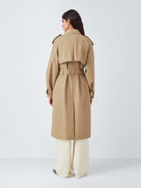John Lewis Women's Water Repellent Belted Classic Trench Coat - Camel UK 10