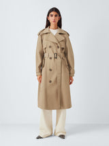 John Lewis Women's Water Repellent Belted Trench Coat - Natural - UK 20