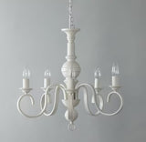 John Lewis Carlita Classic 5 Arm Chandelier Ceiling Light - Matt White