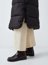 John Lewis Women's Longline Hooded Puffer Coat Jacket - Black - Size 10