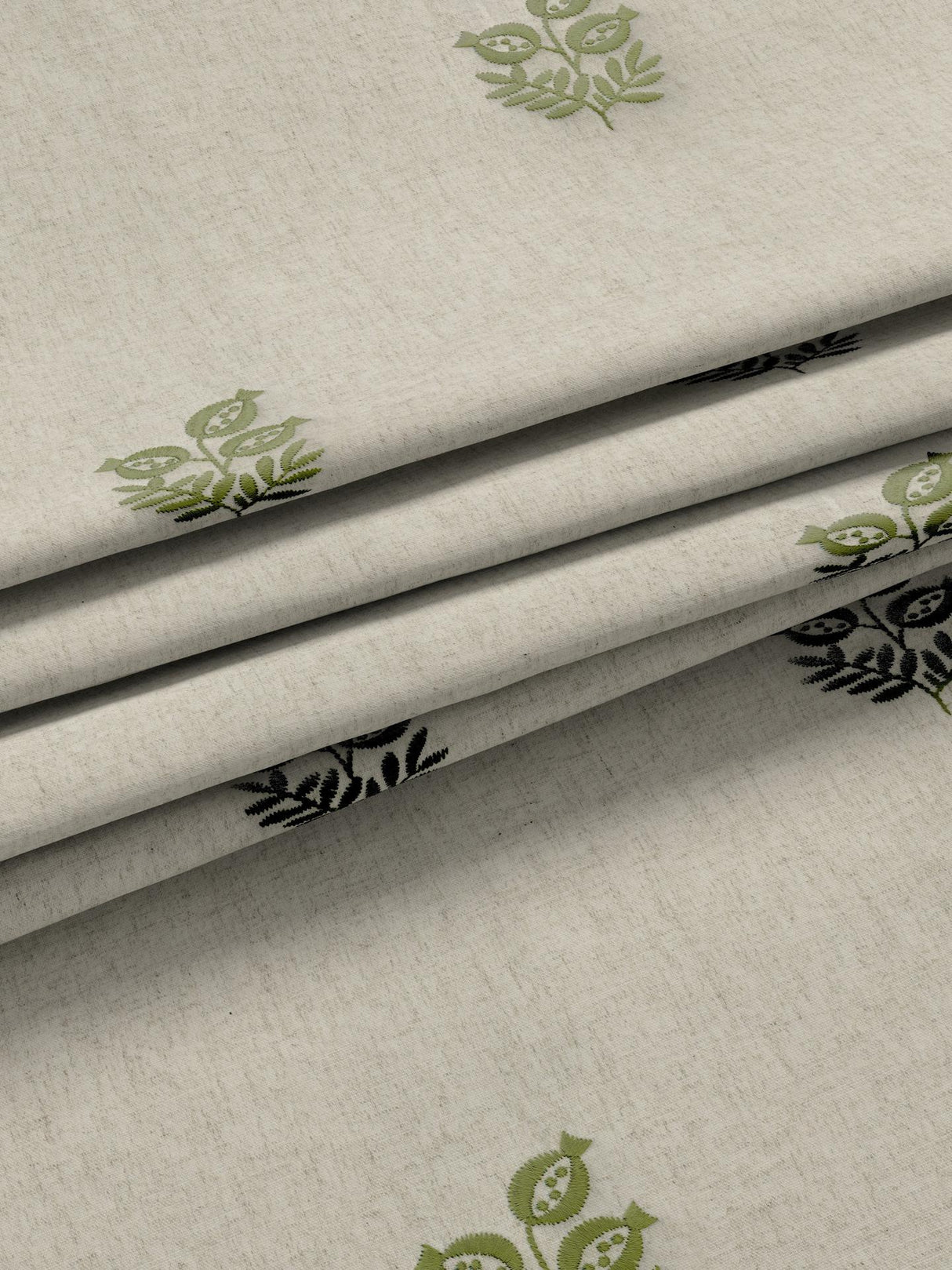 John Lewis Ariana Embroidered Pair Lined PP Curtains Dark Olive W228 x 274cm