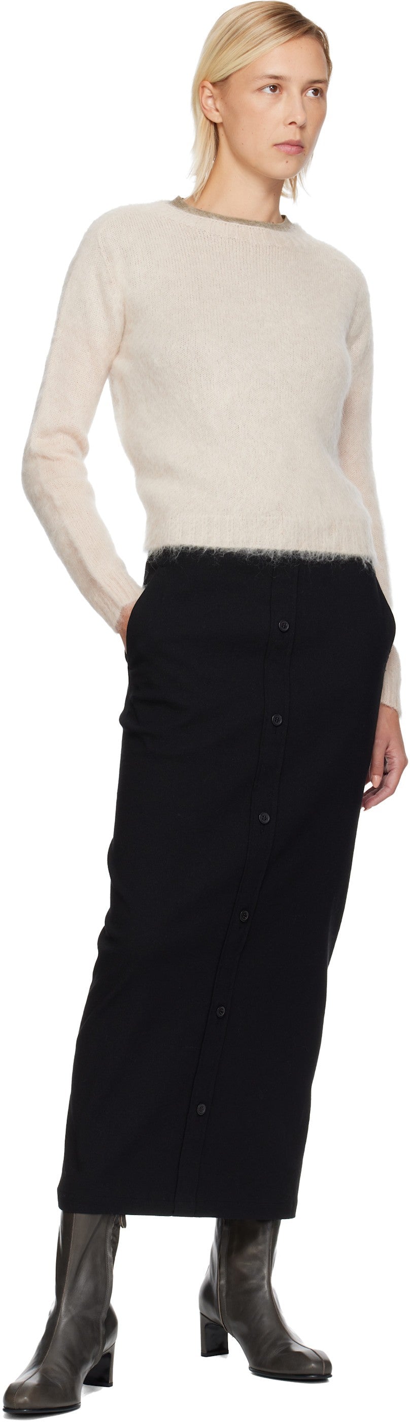 Weekend MaxMara Women's Aceto Knit Mohair Sweater Jumper - Cream - Medium