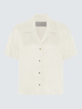 ASCENO Women's The Prague Pure Linen Breathable Button Shirt - White - XS