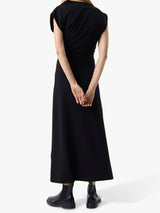 AKYN Women's Lola Drape Asymmetric Sleeveless Maxi Dress - Black - UK 10