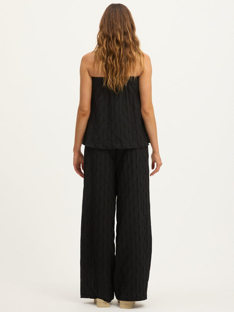 Summery Copenhagen Womens Cotton Blend Silvia Strapless Top Black - Size L