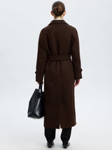 Selected Women's Madeline Wool Blend V Neck Overcoat - Delicioso EU 38/UK 10