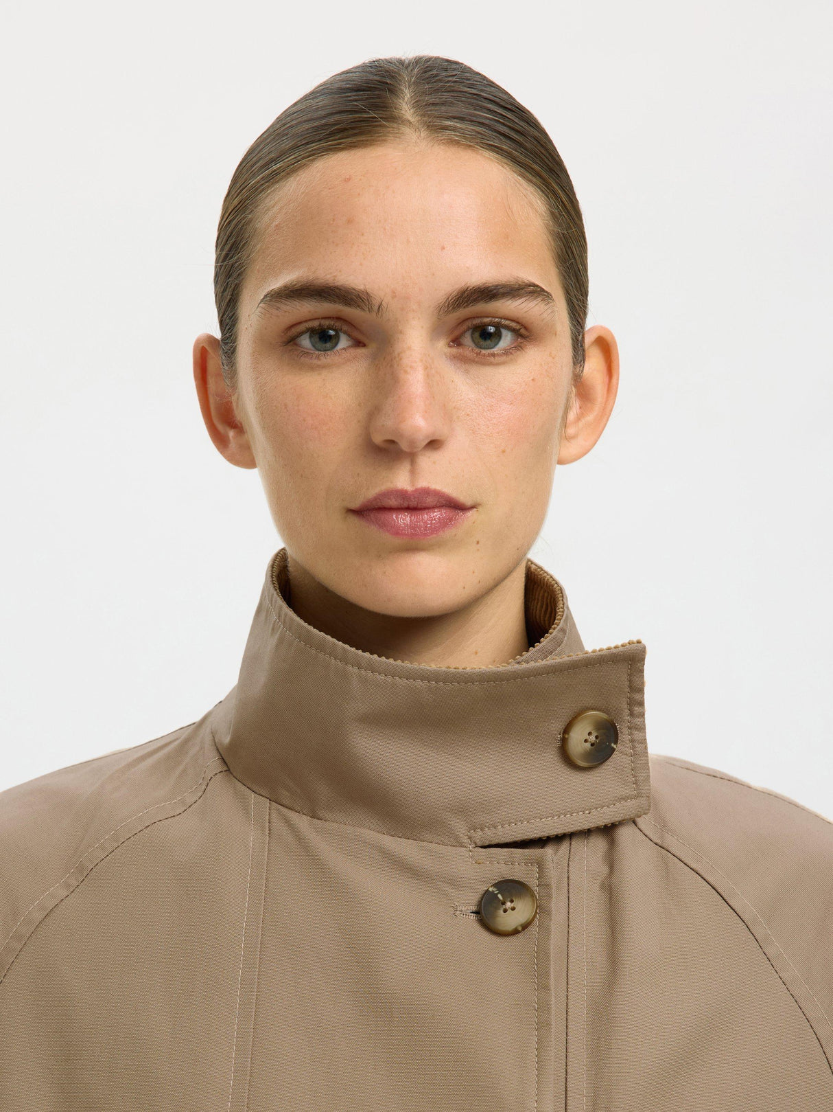 Selected Kylie Oversized Cotton Seasonal Workwear Jacket Weathered Teak - 38