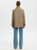 Selected Kylie Oversized Cotton Seasonal Workwear Jacket Weathered Teak - 38