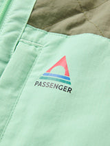 Passenger Lara Women's Quilted Zip Neck Jacket - Grey/Green/Pink - Small