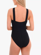 NAIA Beach Women's Selene Padded Halter Neck Swimsuit - Black - Size 12