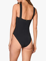 NAIA Beach Women's Selene Halter Neck One Piece Swimsuit - Black - UK 16