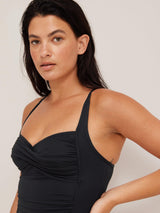 Seafolly Collective Women's Twist Halter One-Piece Swimsuit - UK 14 - Black