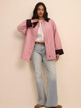Nobodys Child Freddie Women's Corduroy Barn Casual Coat Jacket Small - Pink