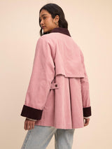 Nobodys Child Freddie Women's Corduroy Barn Casual Coat Jacket Small - Pink