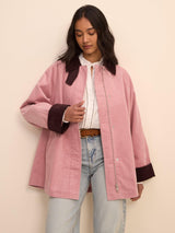 Nobodys Child Freddie Women's Corduroy Barn Casual Coat Jacket Small - Pink