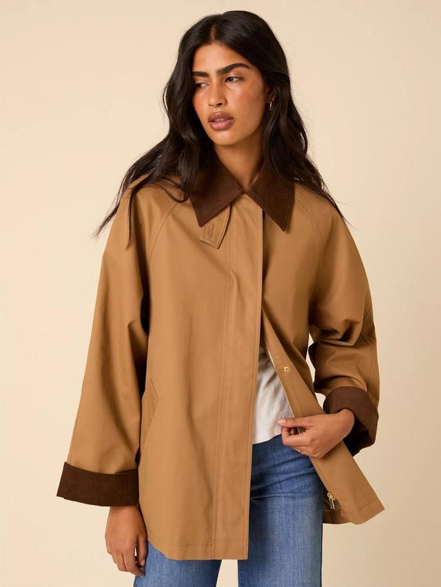 Nobody's Child Freddie Regular Lined Collared Barn Coat - Brown - Medium