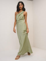 Nobody's Child Bridesmaids Sloane Sheath Maxi Dress - Sage Green - UK 16