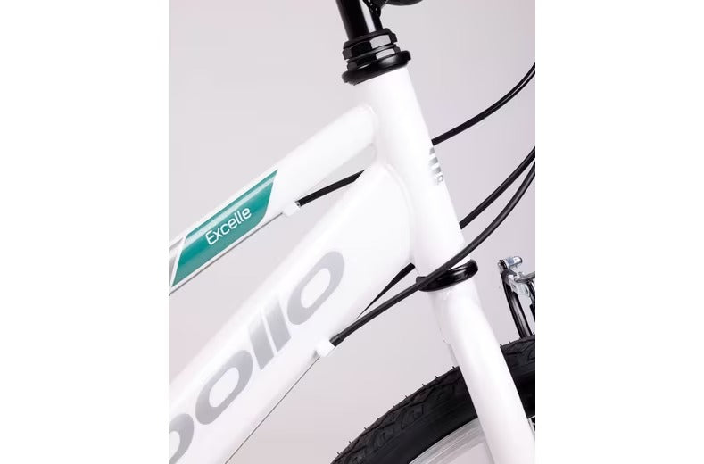 Apollo Excelle 18-Speed V-Brake Womens Hybrid Bike - Small - White/Green