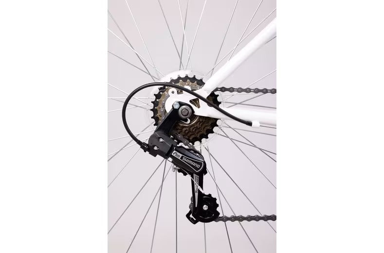 Apollo Excelle 18-Speed V-Brake Womens Hybrid Bike - Small - White/Green
