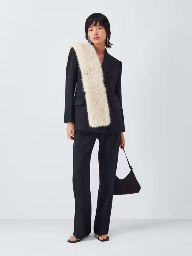 Weekend MaxMara Women's Cabras Soft Faux Fur Winter Wrap Stole - Cream