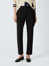 Weekend MaxMara Cecco Straight Mid Plain Women's Trousers - Black - Size 16