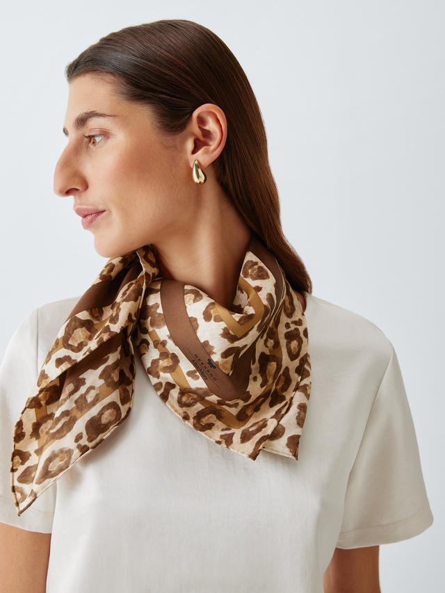 Weekend MaxMara Onesto Women's Leopard Print Pure Silk Scarf - Brown/Multi