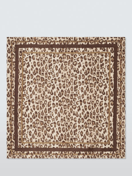 Weekend MaxMara Onesto Women's Leopard Print Pure Silk Scarf - Brown/Multi