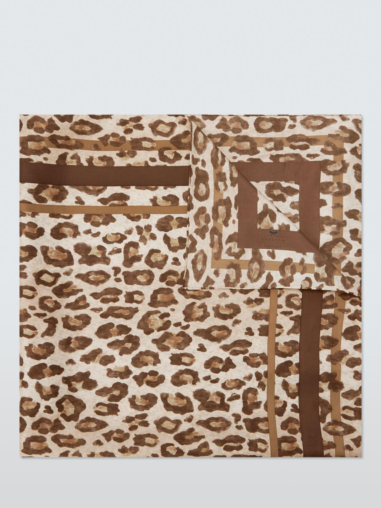Weekend MaxMara Onesto Women's Leopard Print Pure Silk Scarf - Brown/Multi