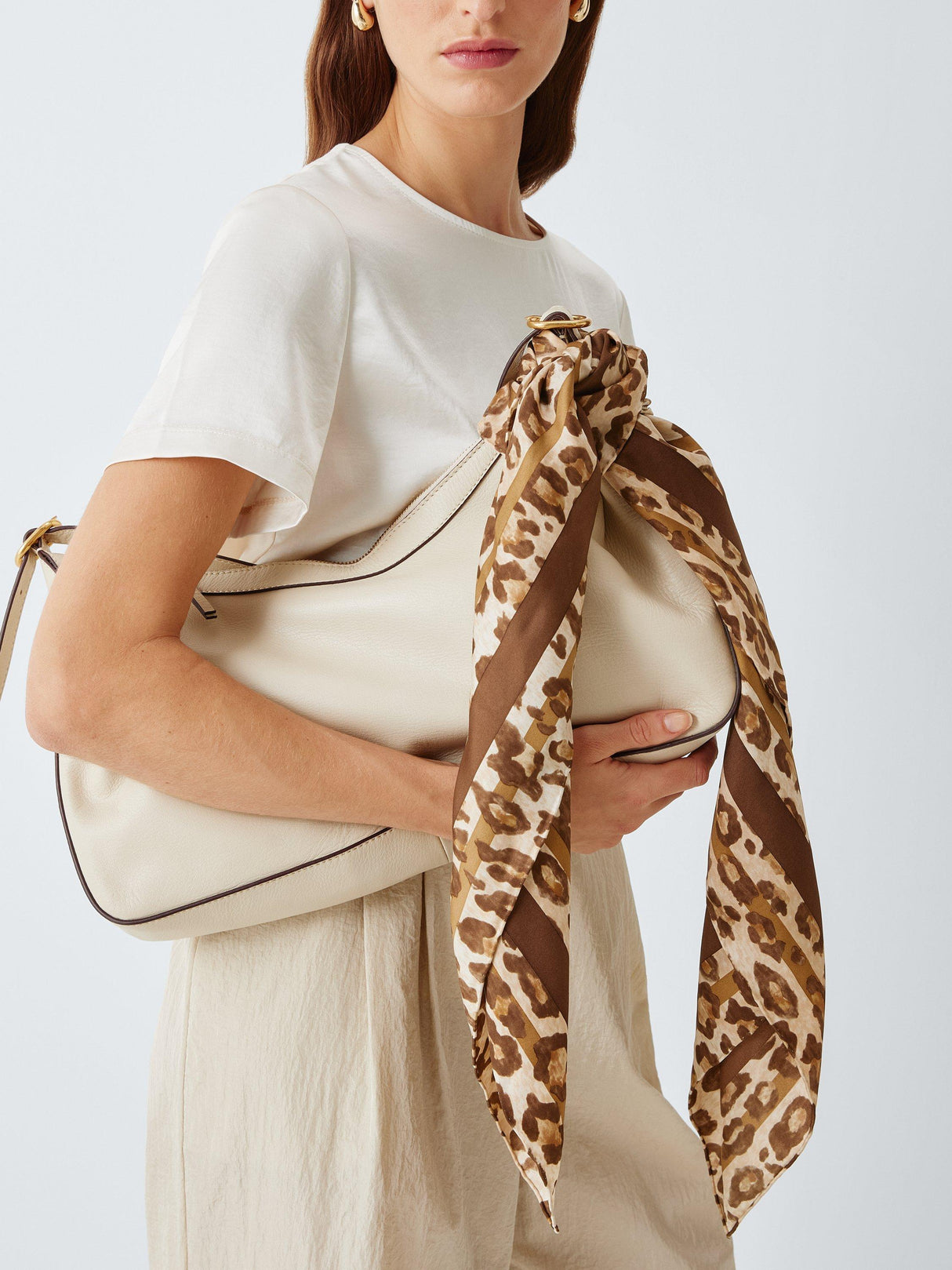 Weekend MaxMara Onesto Women's Leopard Print Pure Silk Scarf - Brown/Multi