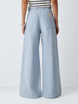 Weekend MaxMara Skipper Women's Regular Denim Trousers - Light Blue UK 8