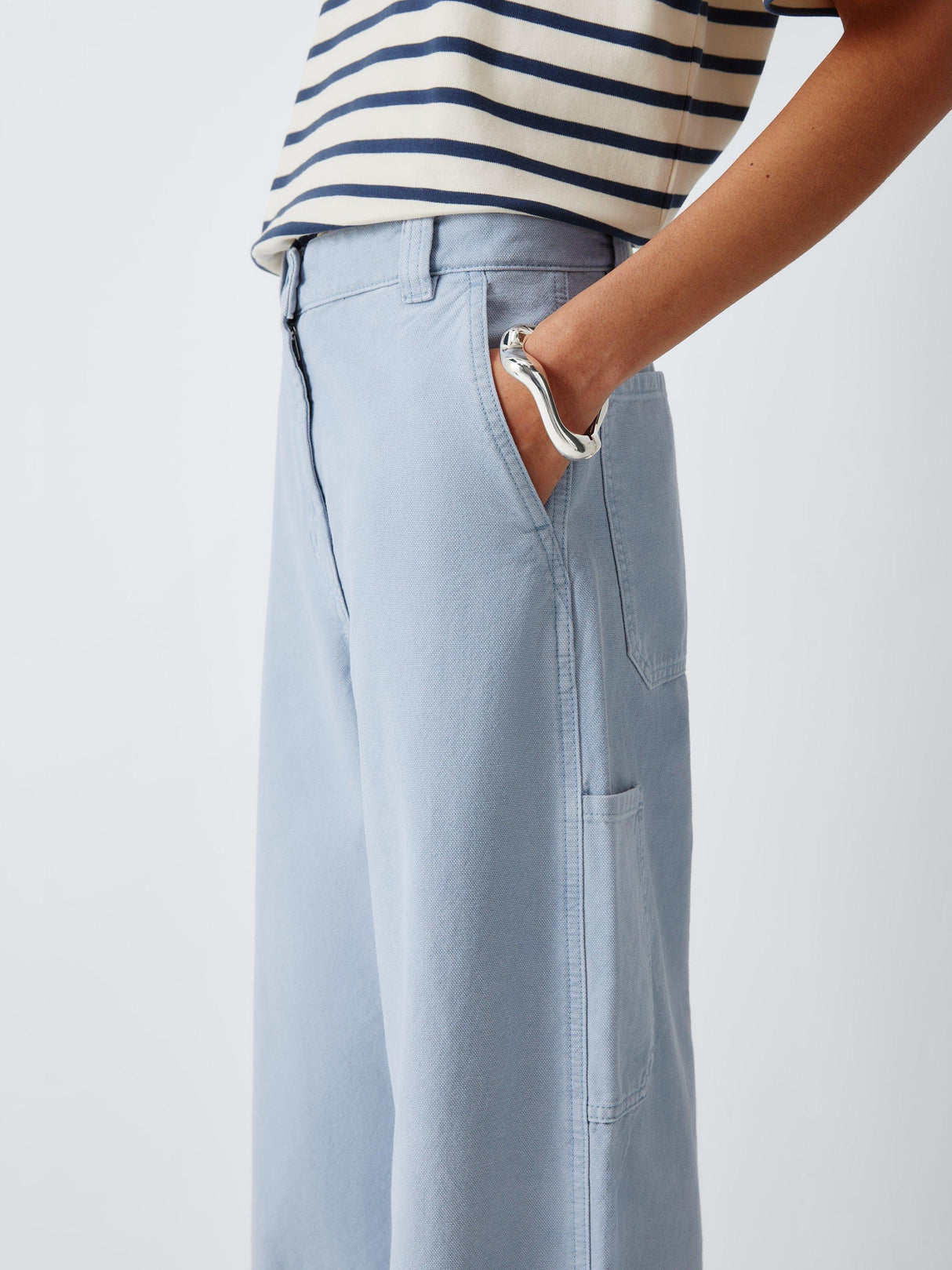 Weekend MaxMara Skipper Women's Regular Denim Trousers - Light Blue UK 8