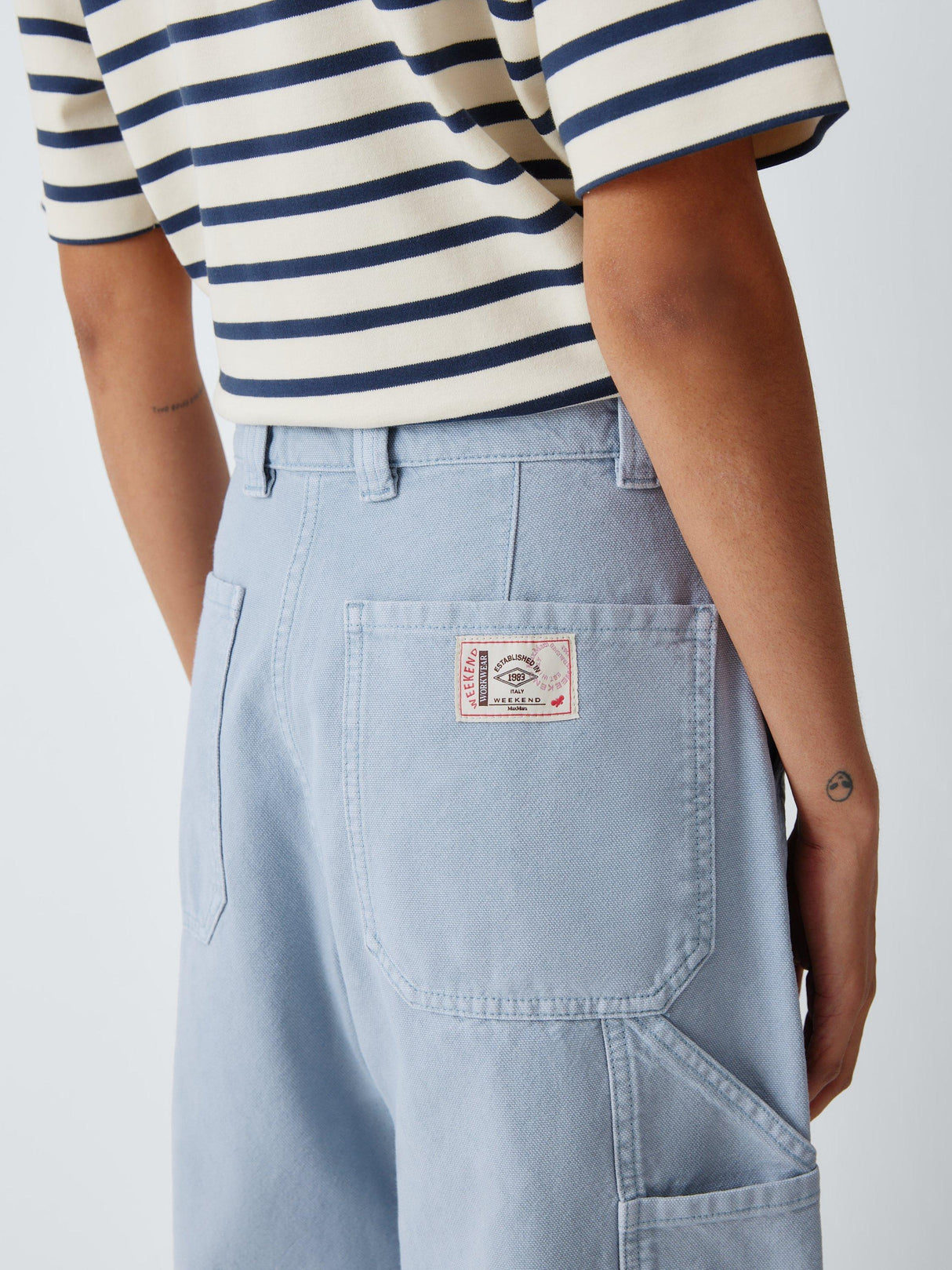 Weekend MaxMara Skipper Women's Regular Denim Trousers - Light Blue UK 8