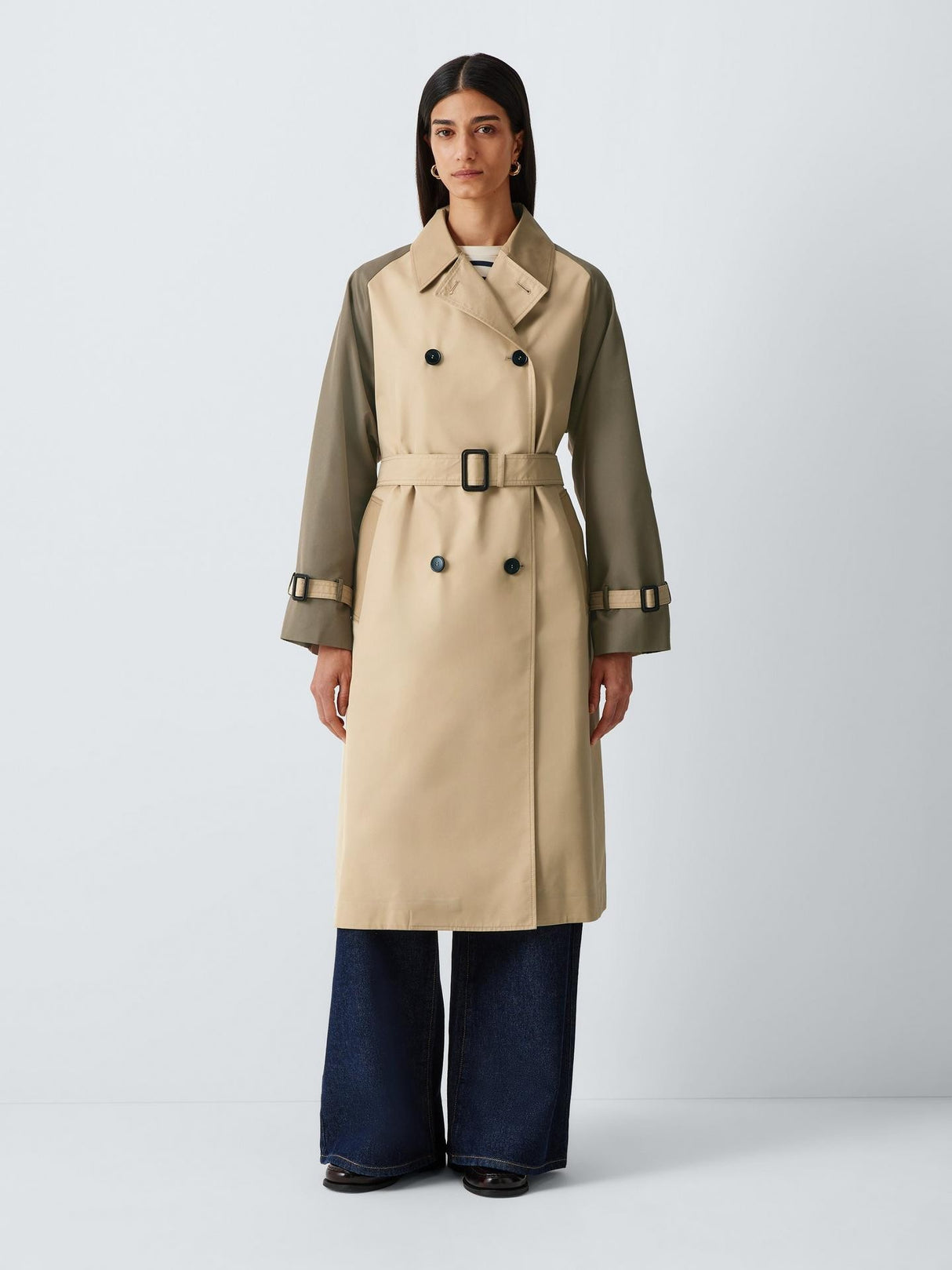 Weekend MaxMara Canasta Women's Longline Trench Coat - Beige/Green - UK 10