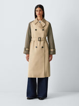 Weekend MaxMara Canasta Women's Longline Trench Coat - Beige/Green - UK 10