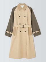 Weekend MaxMara Canasta Women's Longline Trench Coat - Beige/Green - UK 10