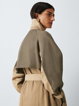 Weekend MaxMara Canasta Women's Longline Trench Coat - Beige/Green - UK 10